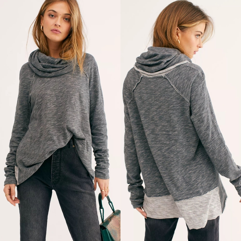 Free People Beach Cocoon Cowl Neck Pullover